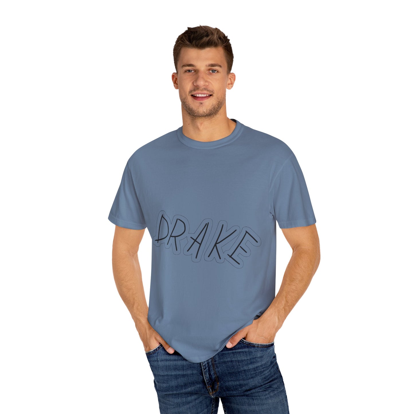 Dra-ke Graffiti Script Dyed Tshirt Printify
