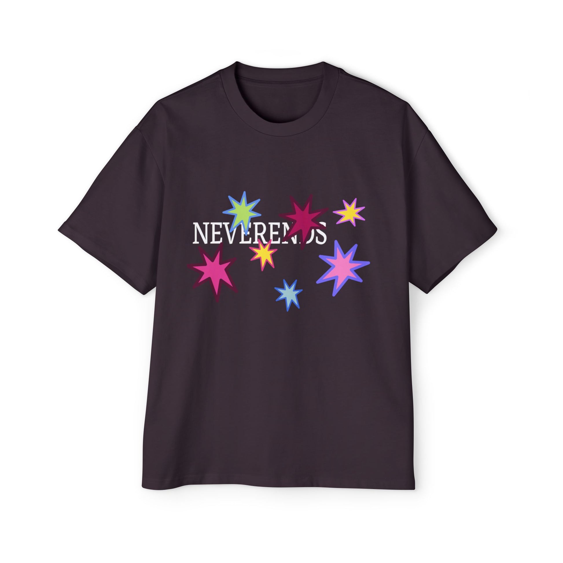 Rainbow Spark Burst Men's Heavy Oversized Tee - snazzymerch