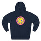 Retro Rainbow Smiley Three-Panel Fleece Hoodie - snazzymerch