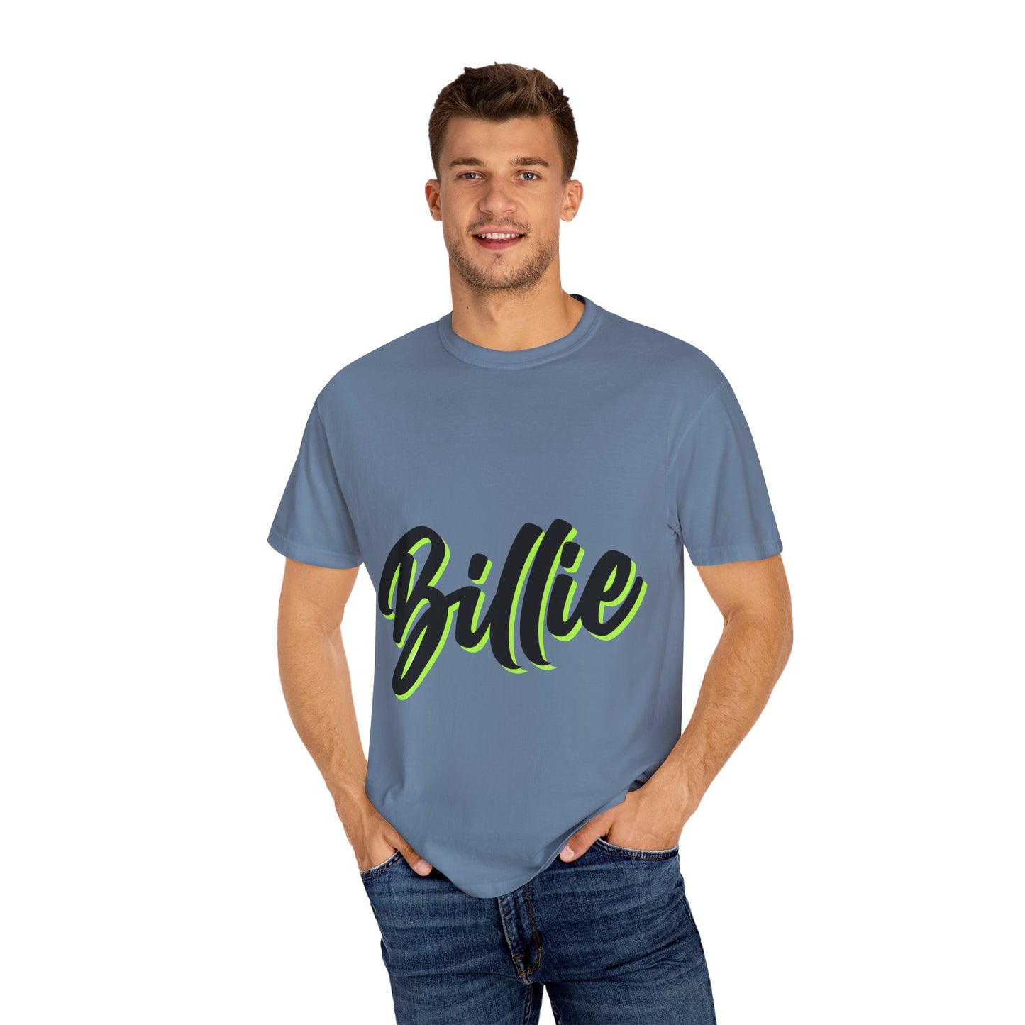 Billie Eilish Inspired Dyed T-shirt – Electric Script Vibes Edition Printify