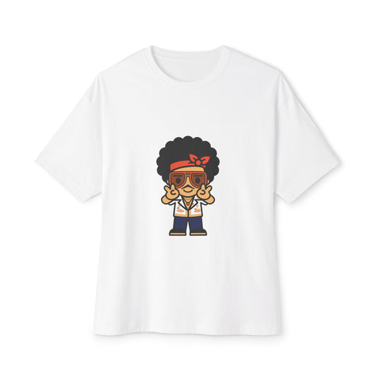 Afro Disco Mood Unisex Oversized Boxy Tee Printify