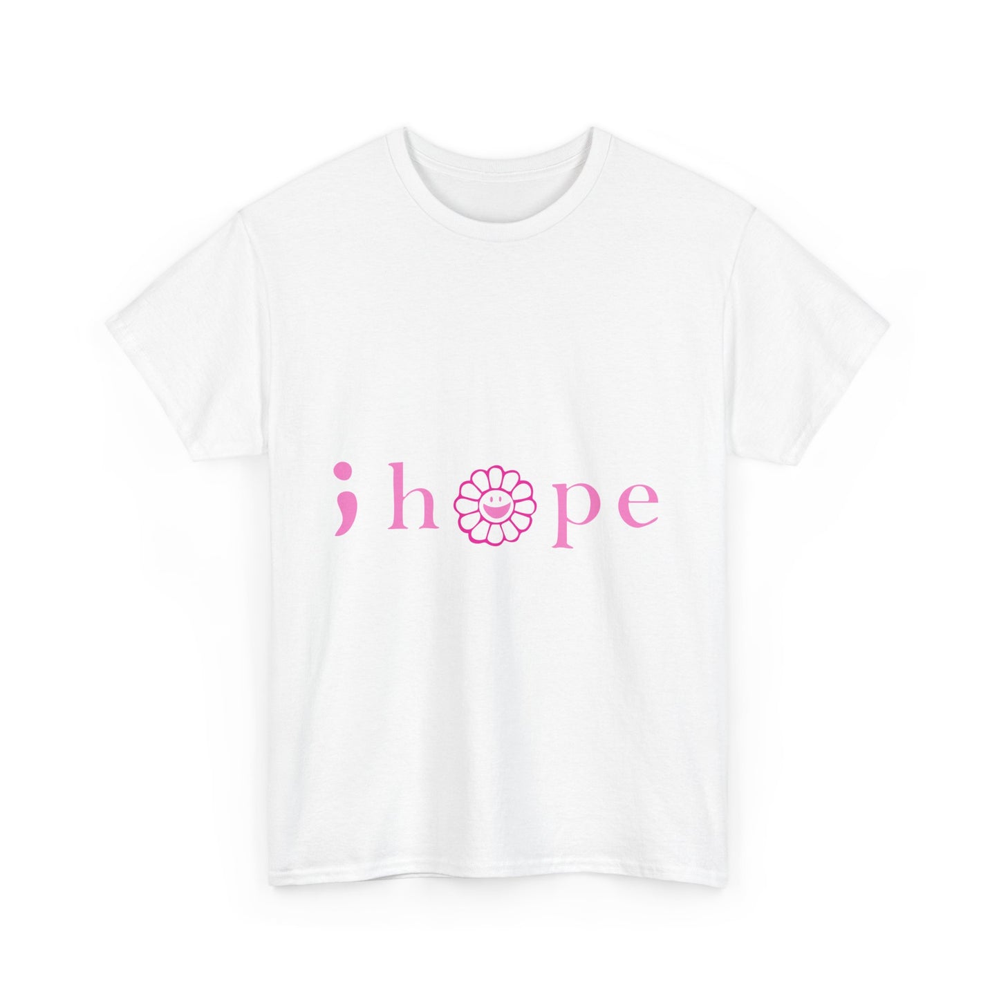 Pink Hope Smile Unisex Heavy Cotton Tee - snazzymerch