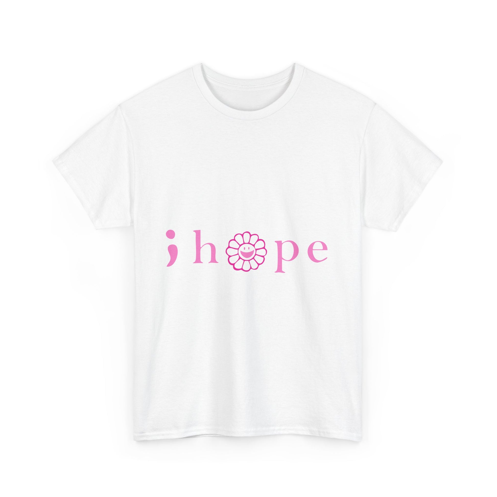 Pink Hope Smile Unisex Heavy Cotton Tee - snazzymerch