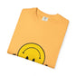 Yellow Smiley Unisex Garment-Dyed T-shirt - snazzymerch