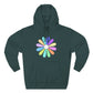Rainbow Bloom Positivity Three-Panel Fleece Hoodie - snazzymerch