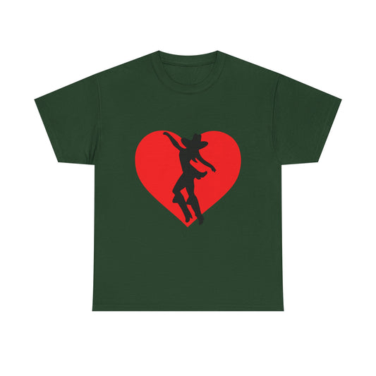 Heart & Cowgirl Unisex Heavy Cotton Tee - snazzymerch