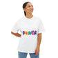 Retro Flower Power Color Pop Unisex Oversized Boxy Tee - snazzymerch