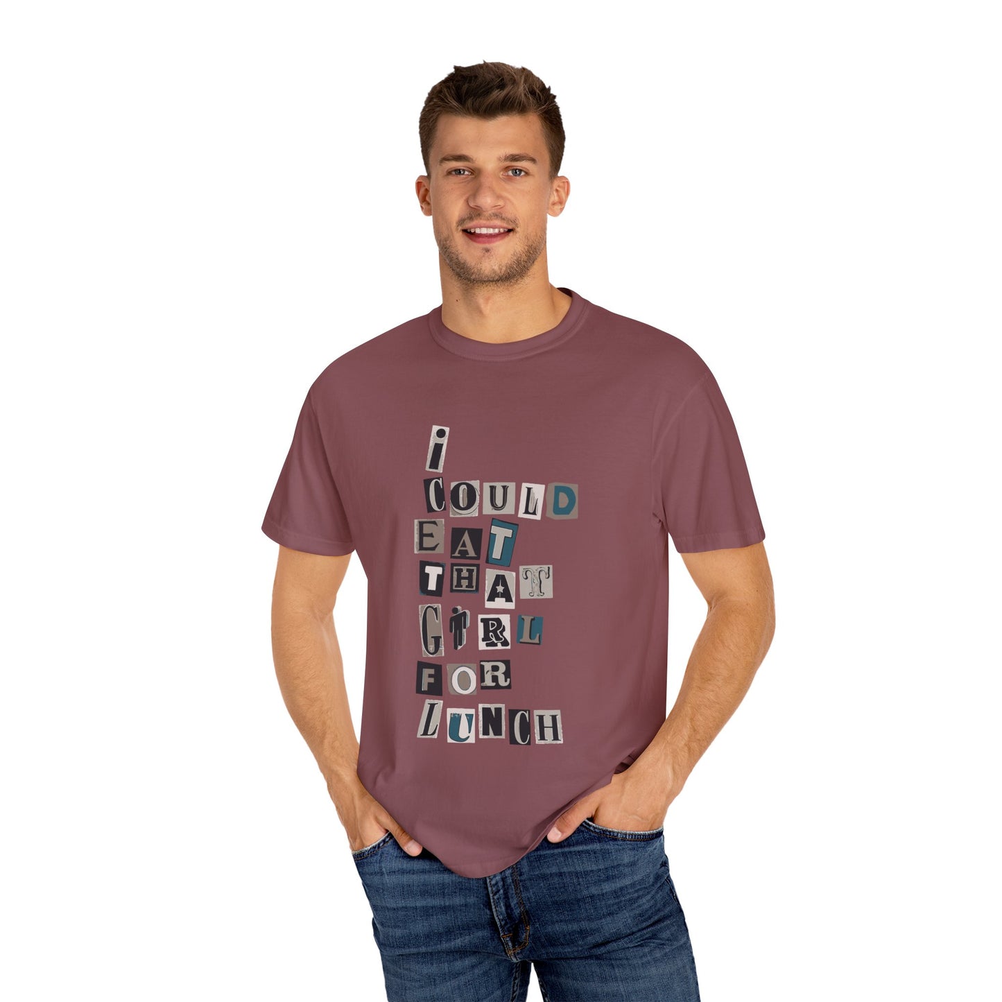 Billie Eilish Inspired Dyed T-shirt – Mixed Message Collage Edition Printify