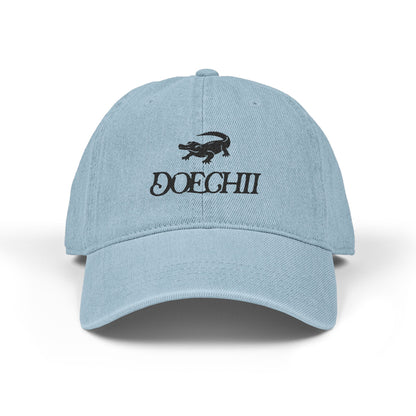 Red Typography Denim Hat (Embroidery) - snazzymerch