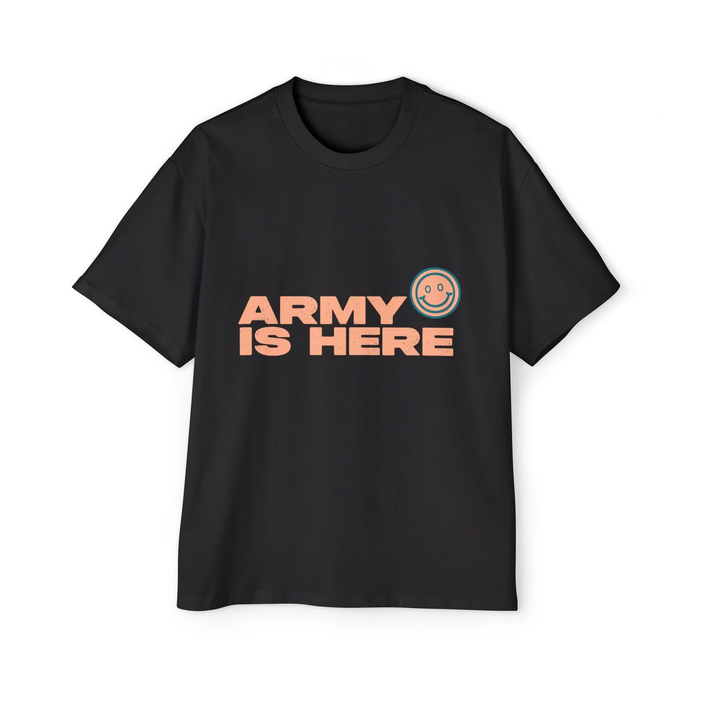 Smiley Army Vibe Men's Heavy Oversized Tee - snazzymerch