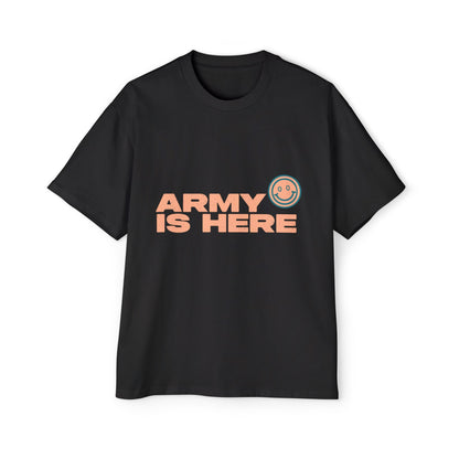 Smiley Army Vibe Men's Heavy Oversized Tee - snazzymerch