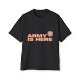 Smiley Army Vibe Men's Heavy Oversized Tee - snazzymerch