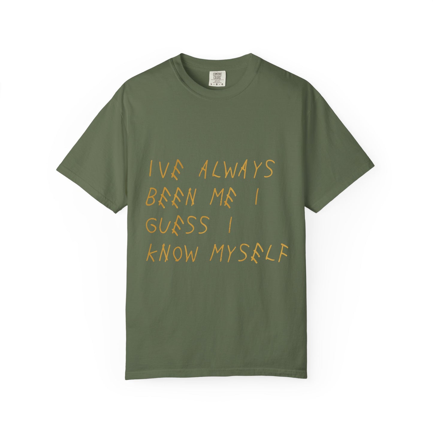 Know Myself Lyric Script Dyed Tshirt Printify