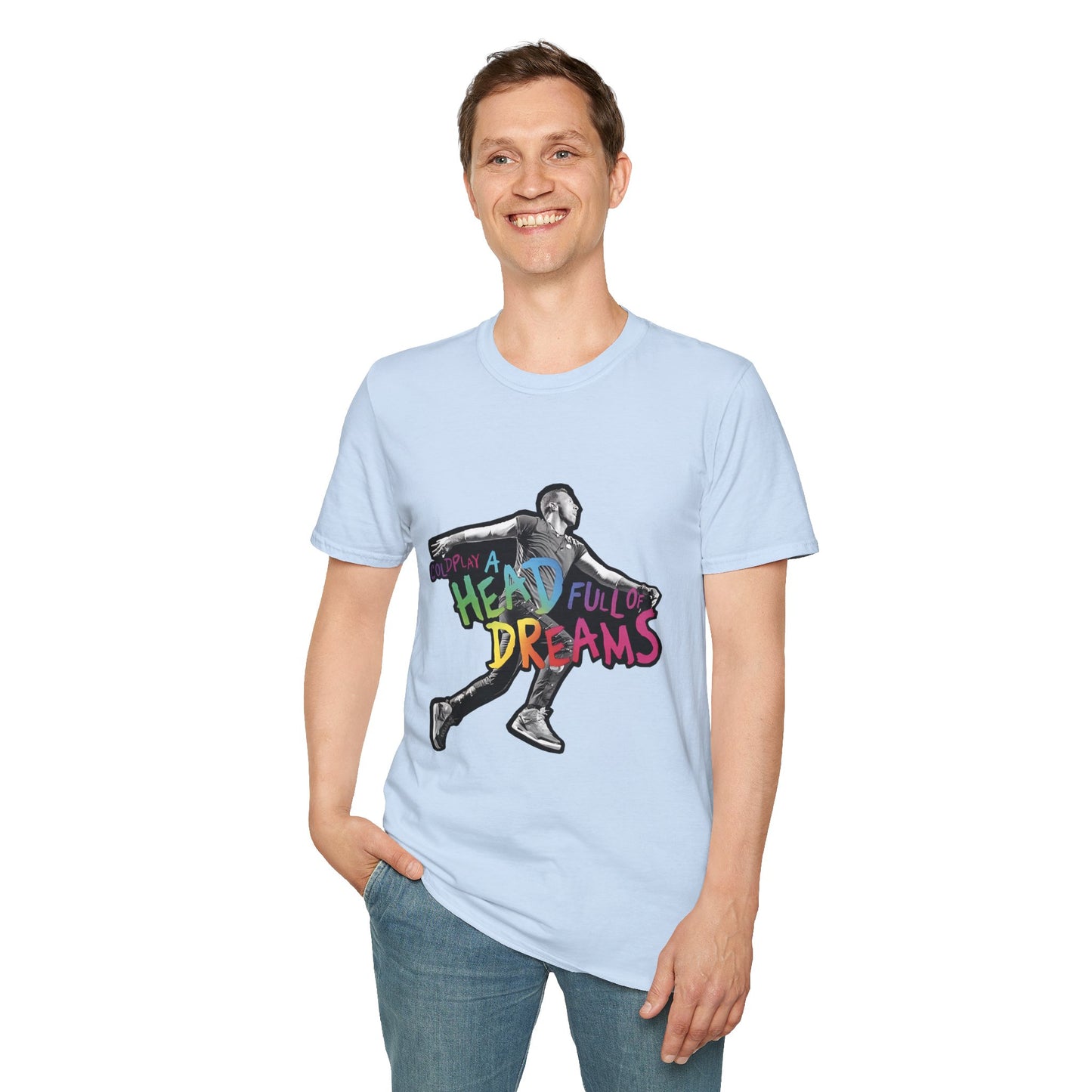 Unisex Softstyle T-Shirt Inspired by Coldplay A Head Full of Dreams Chris Printify