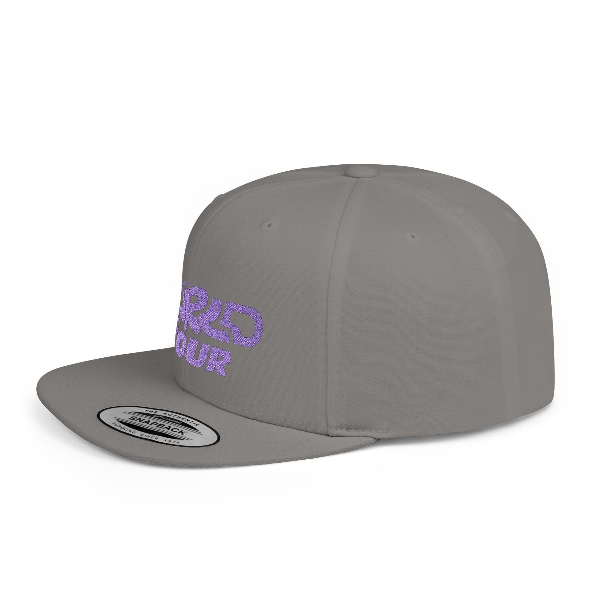 World Tour Bubble Letter- Flat Bill Snapback Printify