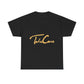 Take Care Gold Script Heavy Cotton Tee Printify
