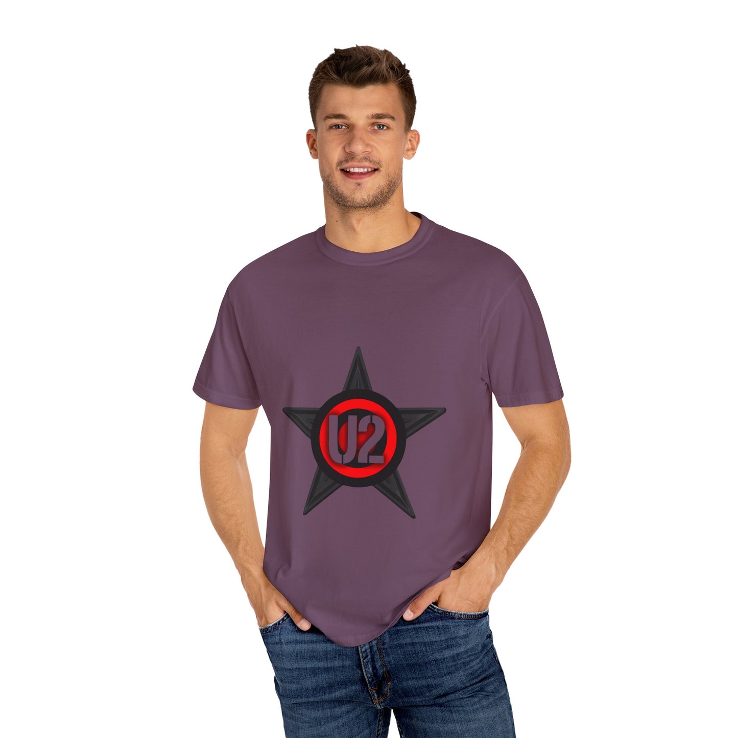Retro Star Emblem Unisex Garment-Dyed T-shirt - snazzymerch