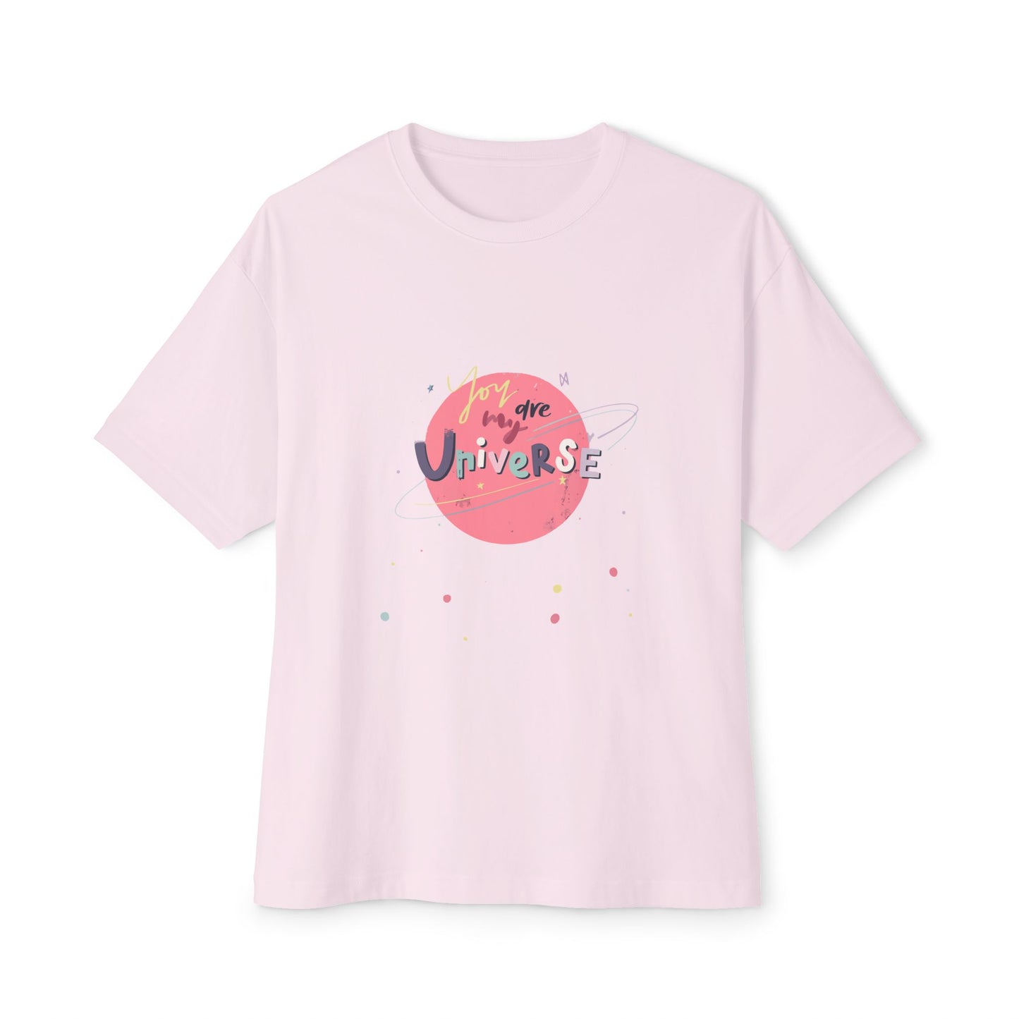 Pastel Planet & Universe Unisex Oversized Boxy Tee Printify