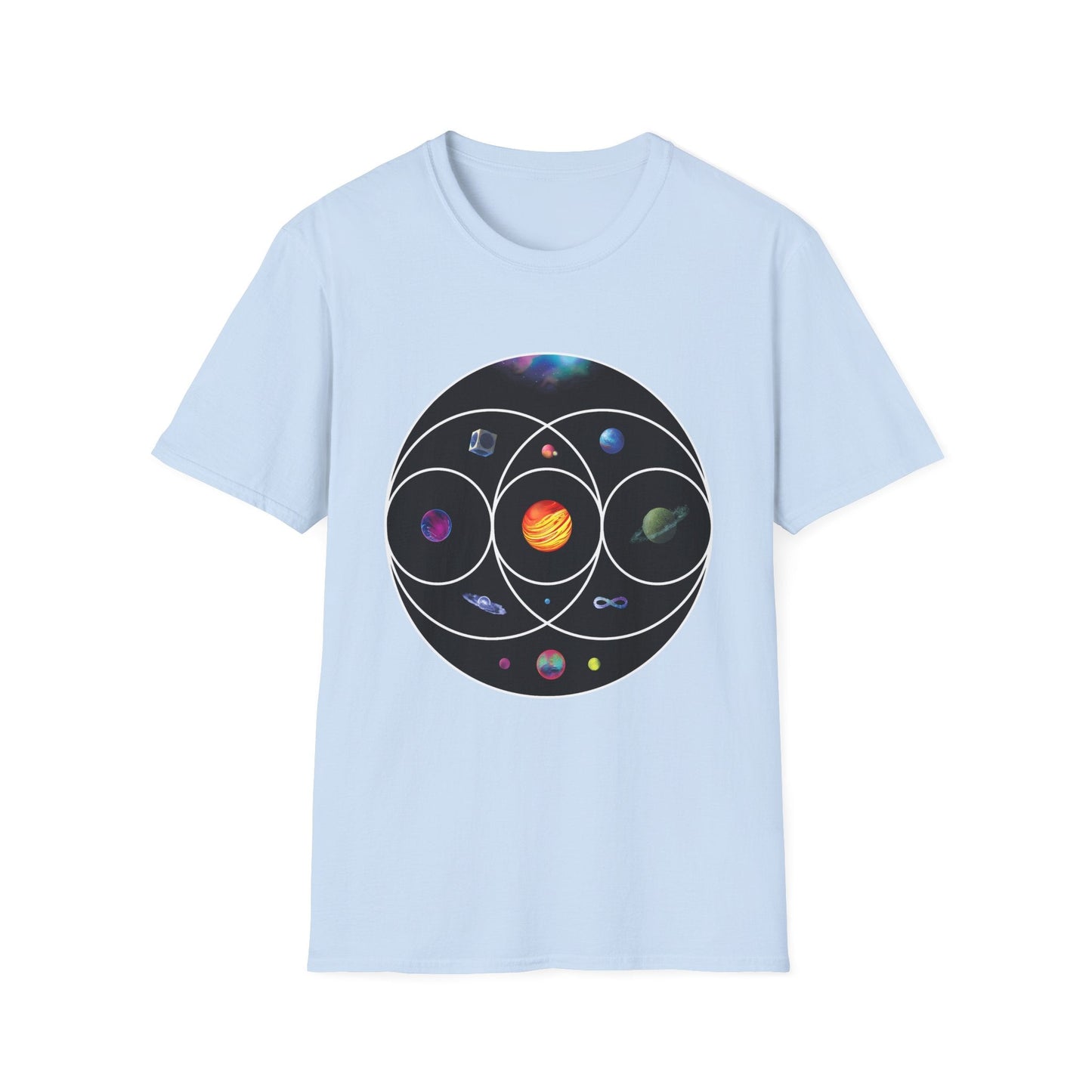 Unisex Softstyle T-Shirt Inspired by Coldplay’s Illustration Concept Printify