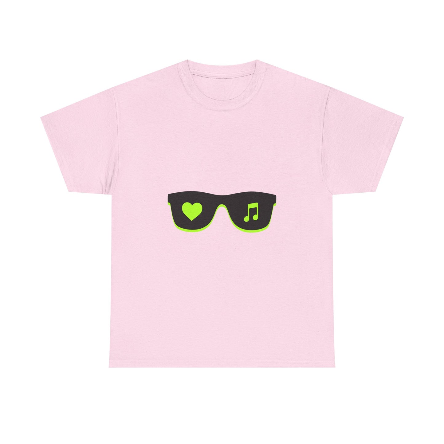 Neon Love Notes Unisex Heavy cotton tee Printify