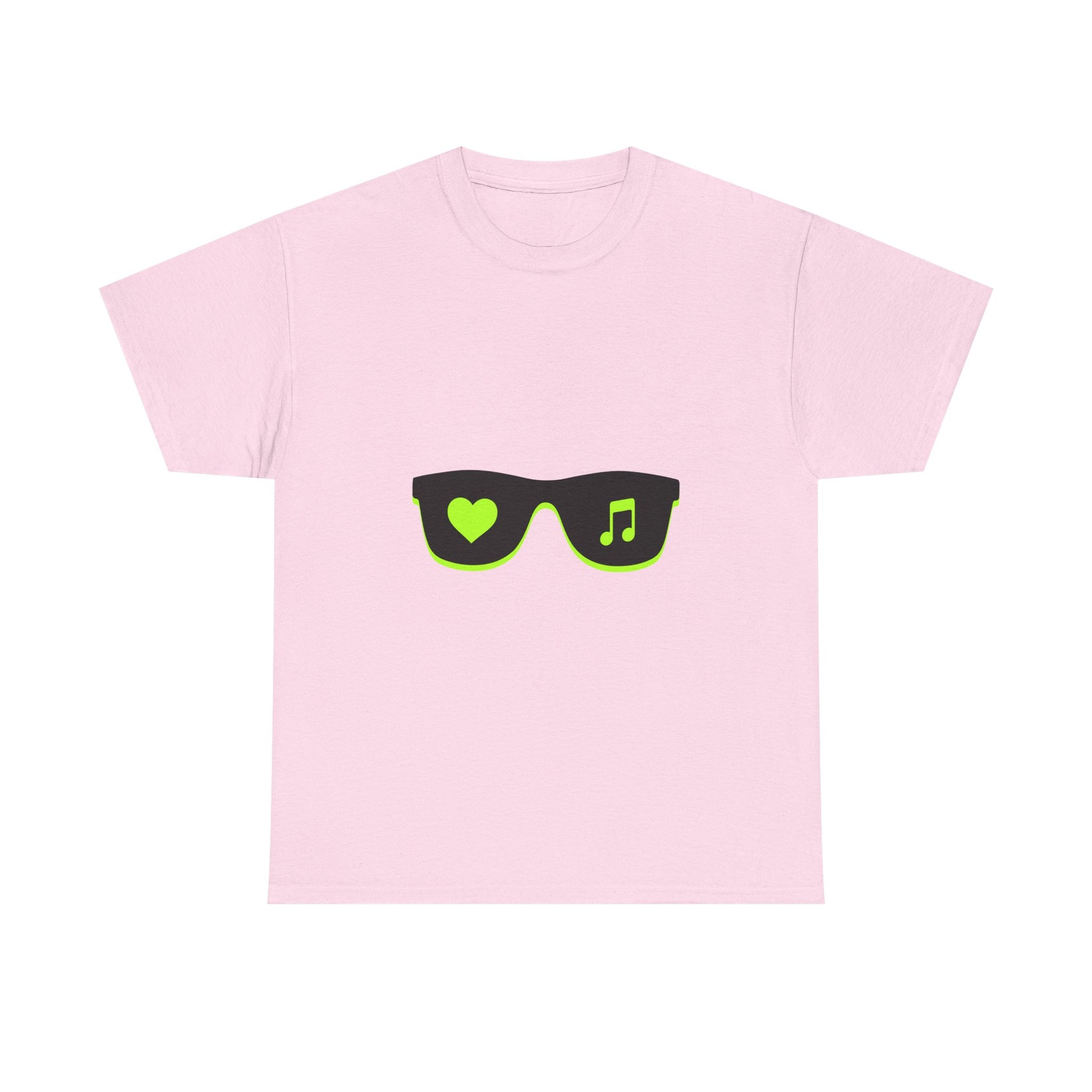 Neon Love Notes Unisex Heavy cotton tee Printify