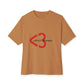 Minimal Heart Symbol Unisex oversized Boxy Tee - snazzymerch