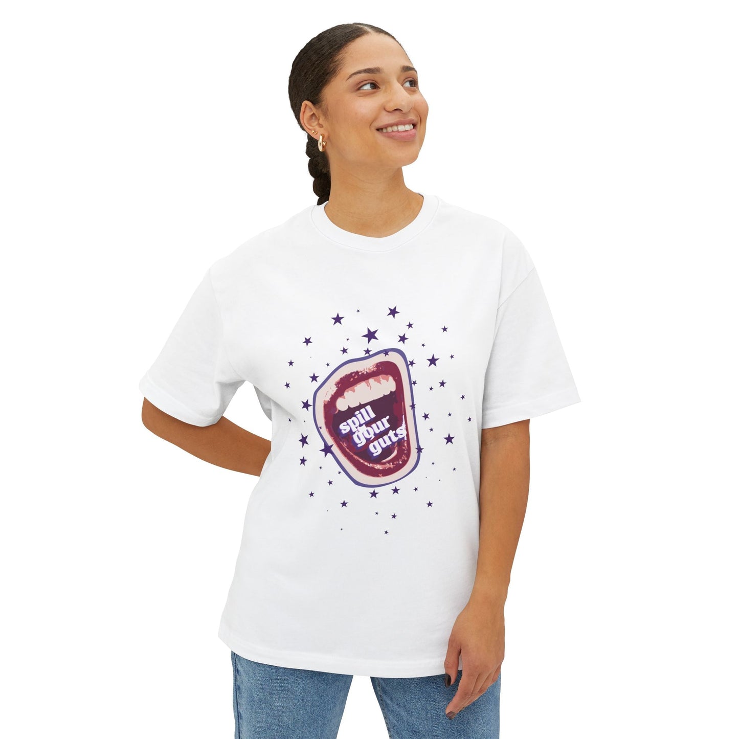 Spill Your Guts Scream-Oversized Tee Printify