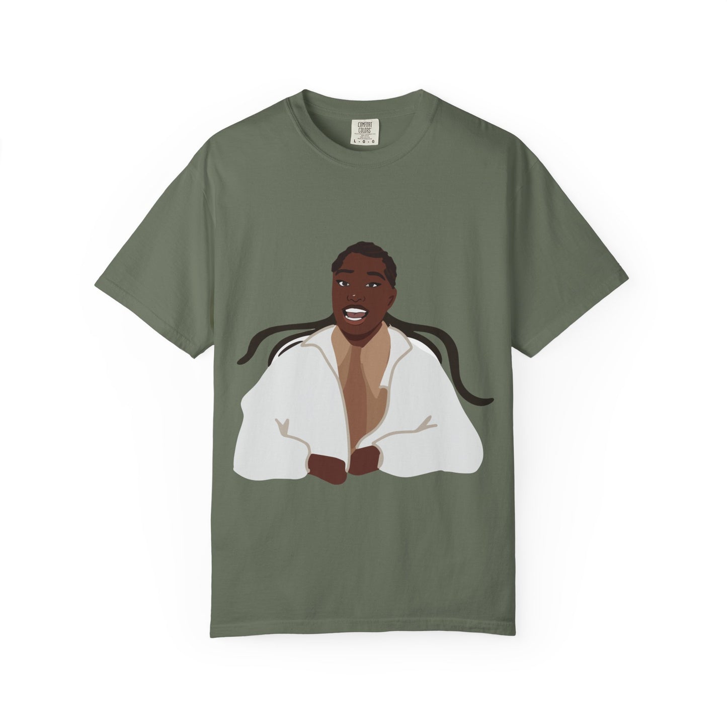 Vector Portrait Unisex Garment-Dyed T-shirt - snazzymerch
