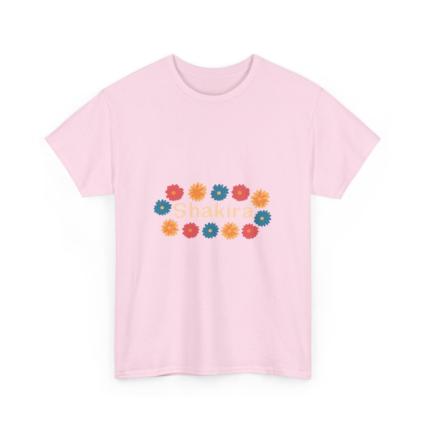 Retro Floral Groove Unisex Heavy cotton tee Printify