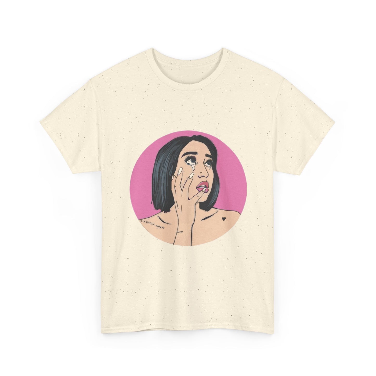 Pop-Art Crying Girl Unisex Heavy Cotton Tee - snazzymerch