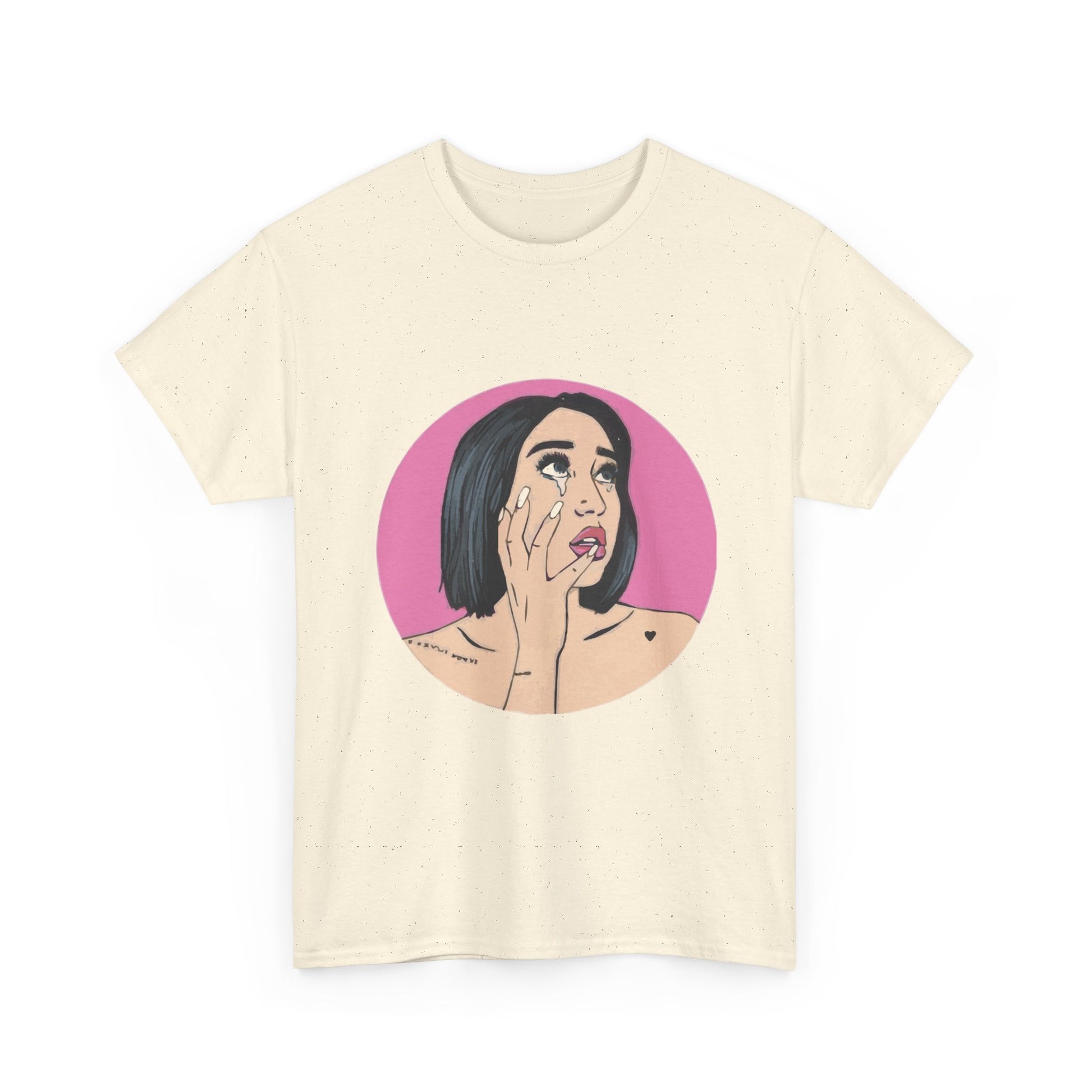 Pop-Art Crying Girl Unisex Heavy Cotton Tee - snazzymerch