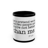 Strong & Brave Black Mug (11oz, 15oz) - snazzymerch