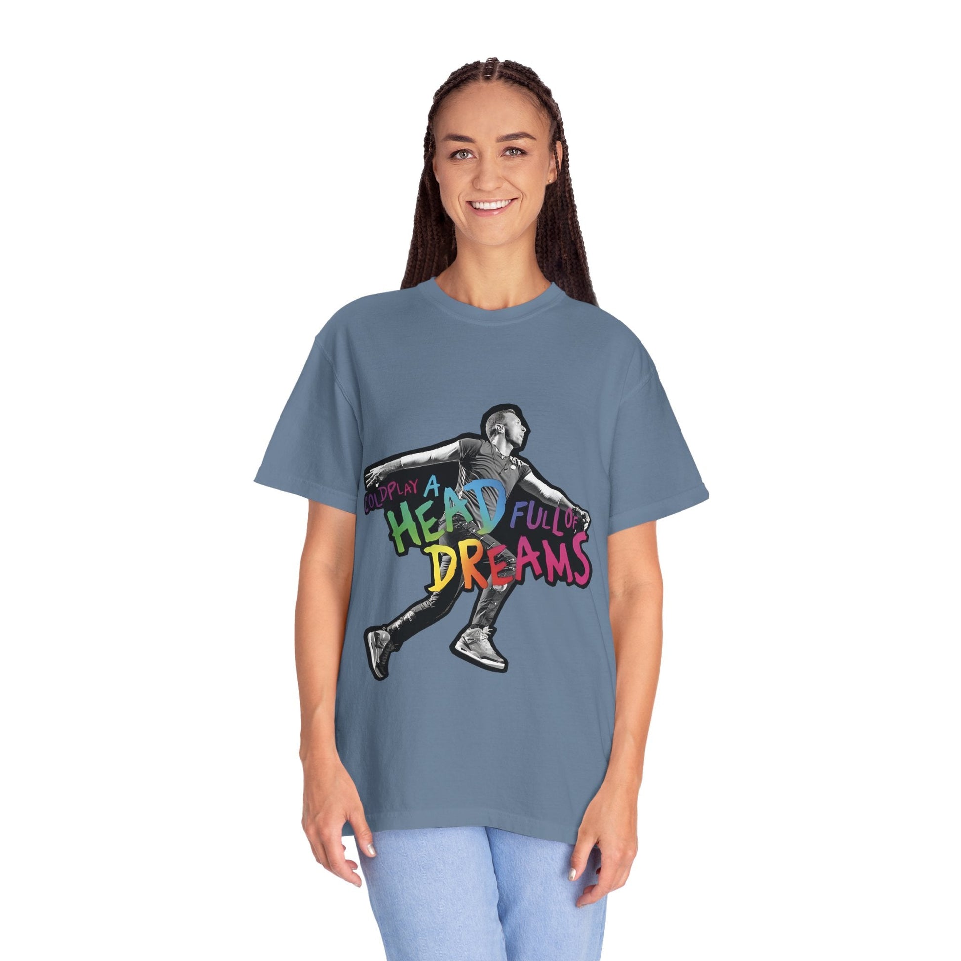 Unisex Garment-Dyed T-Shirt Inspired by Coldplay A Head Full of Dreams Chris Printify