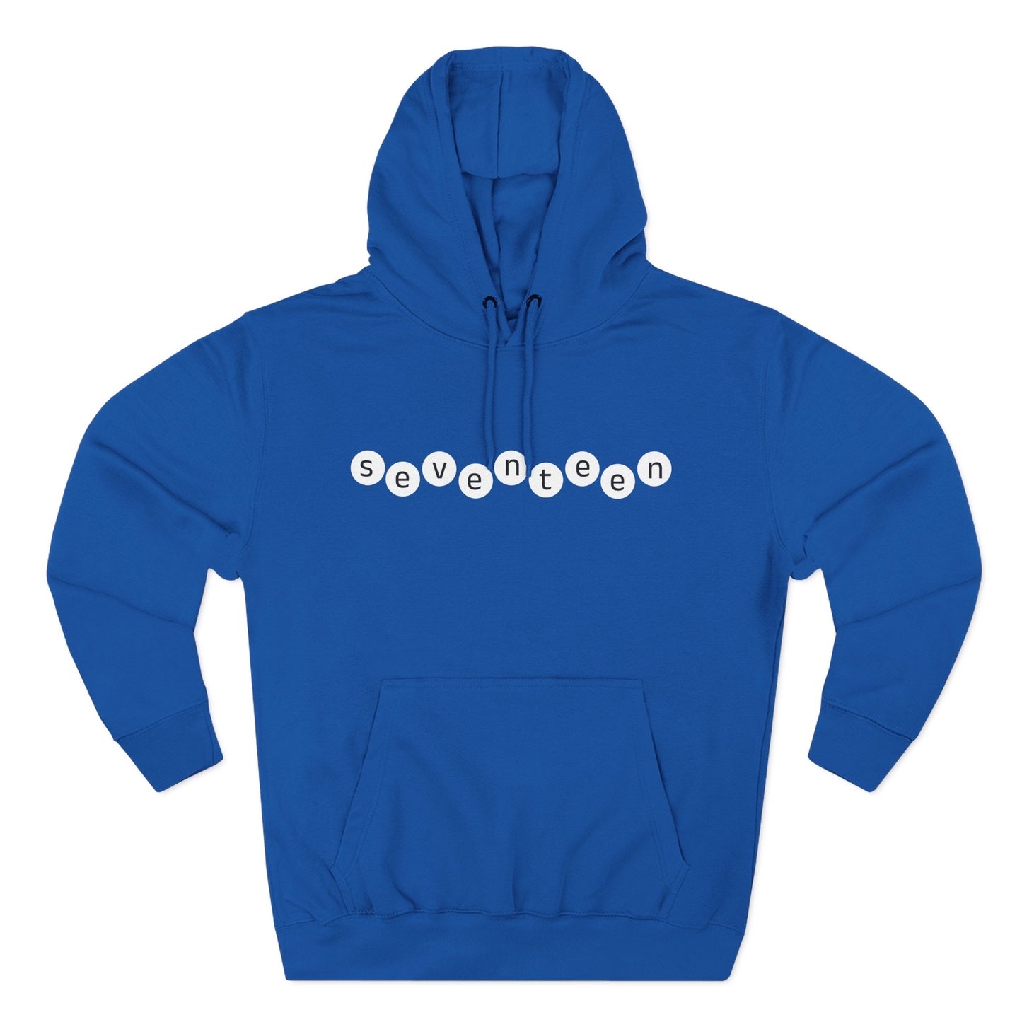 Minimal White Orbit Three-Panel Fleece Hoodie - snazzymerch