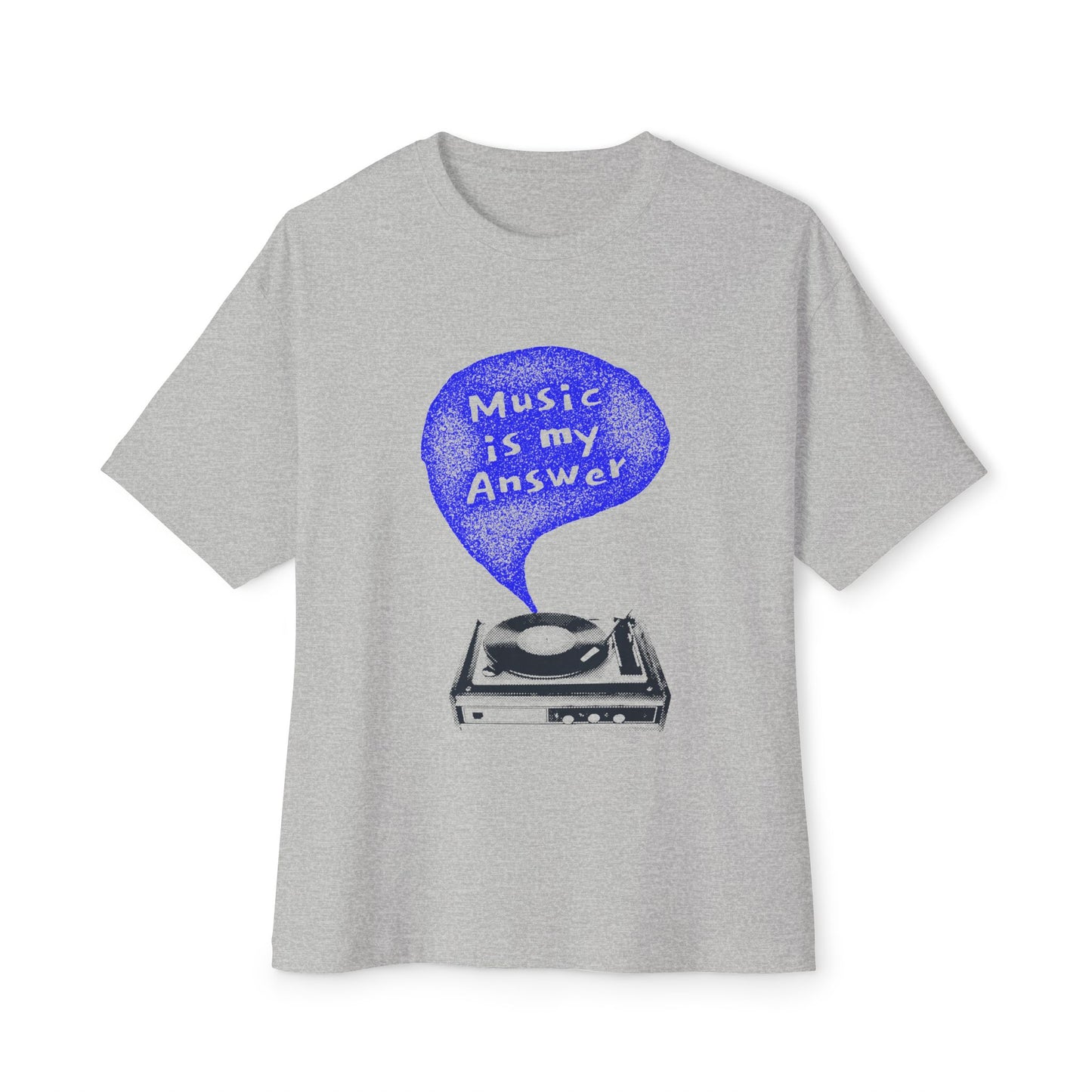 Music Is My Answer Unisex oversized Boxy Tee - snazzymerch
