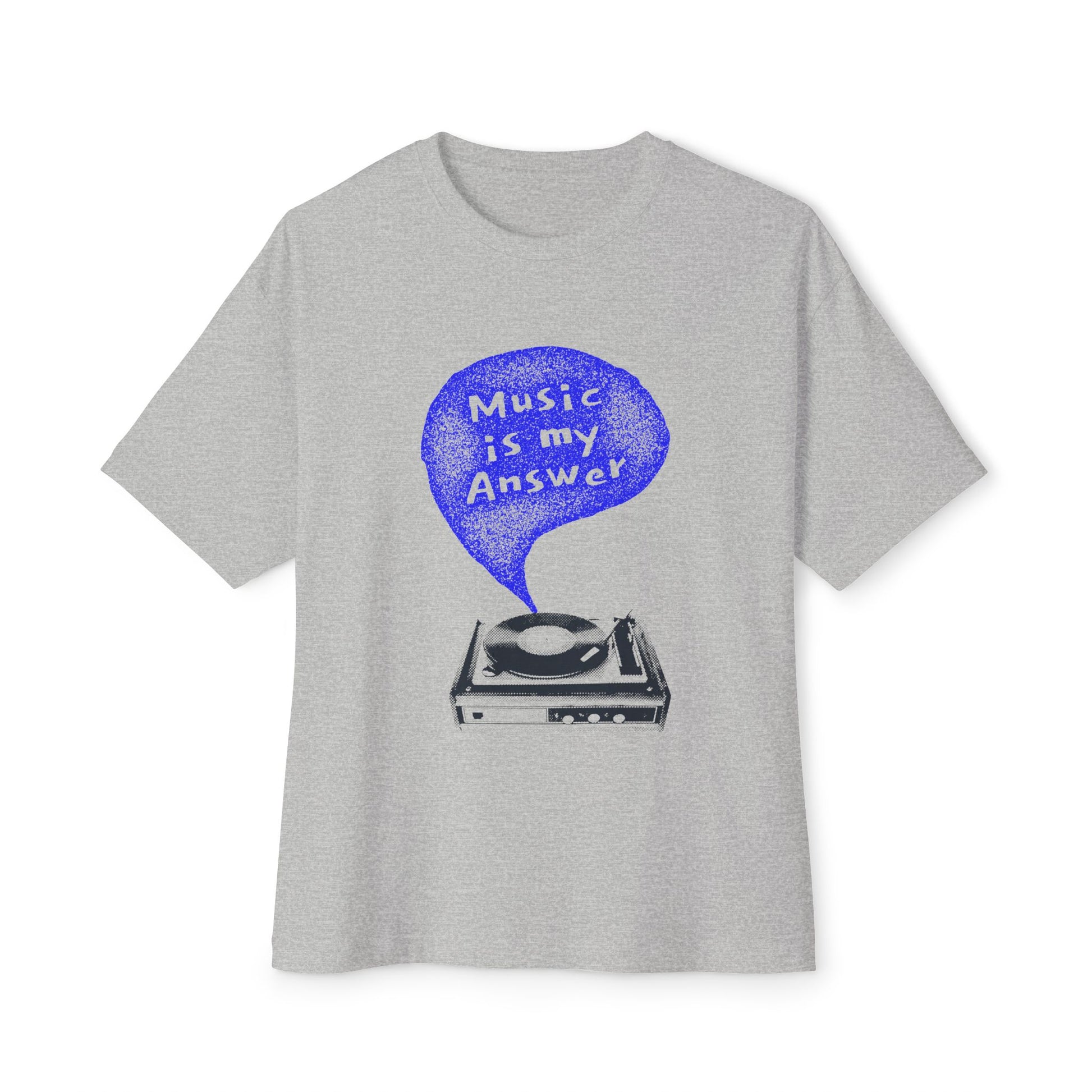 Music Is My Answer Unisex oversized Boxy Tee - snazzymerch