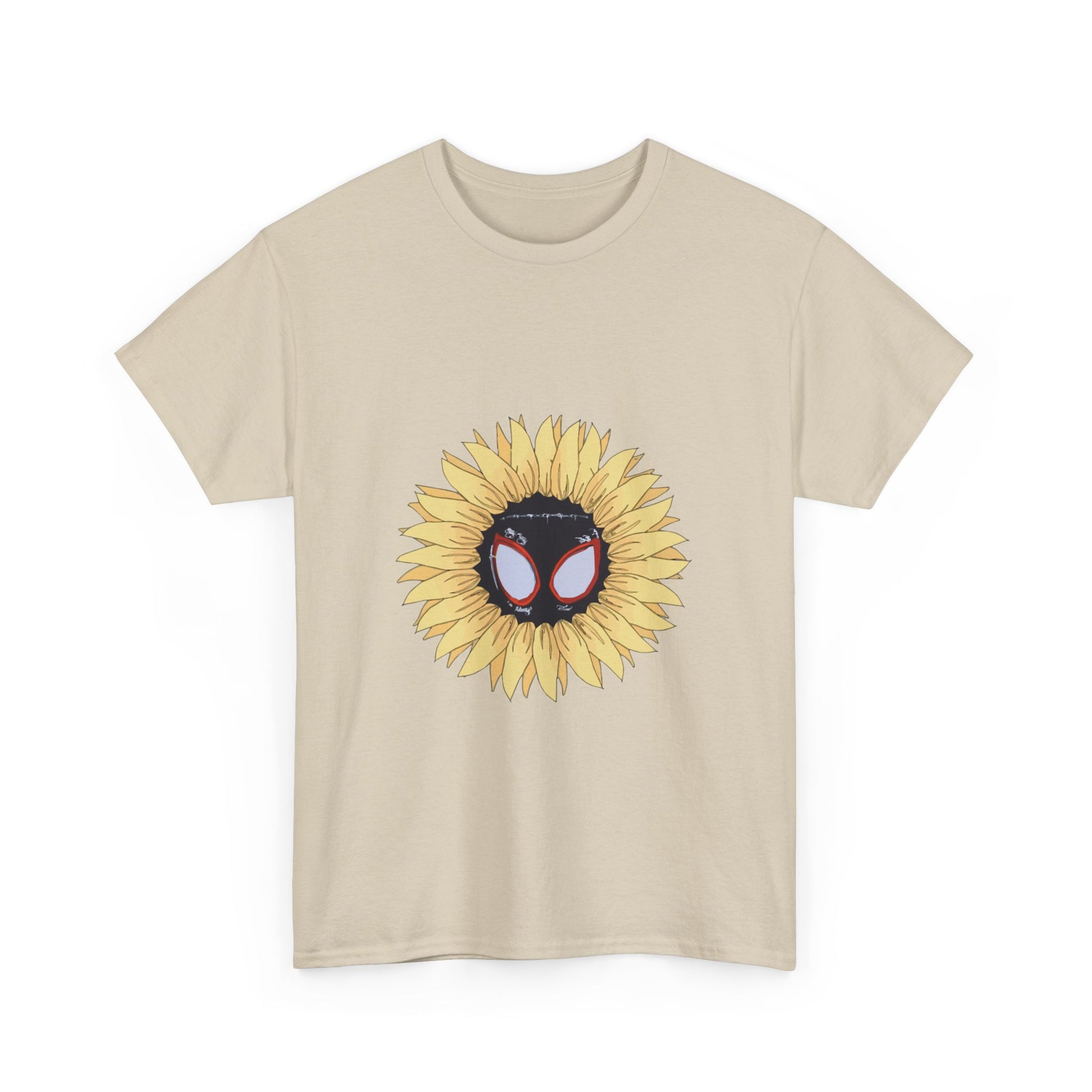 Sunflower Mask Illustration Unisex Heavy cotton Tee Printify