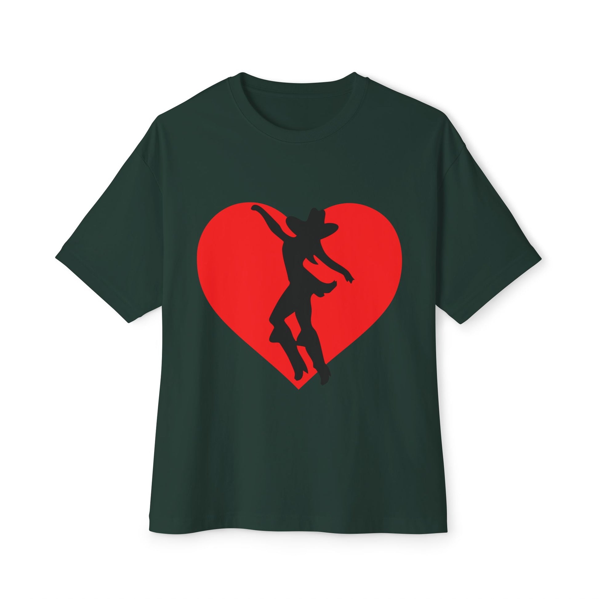 Heart & Cowgirl Unisex Oversized Boxy Tee - snazzymerch