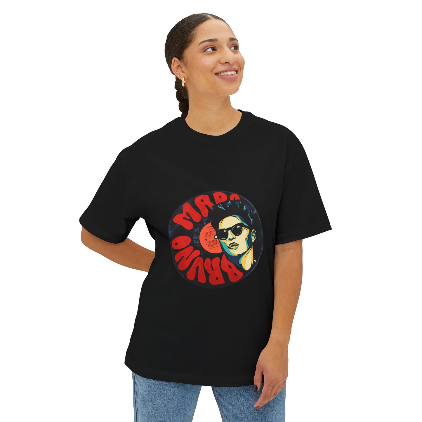 Groove Legend Record Unisex Oversized Boxy Tee Printify
