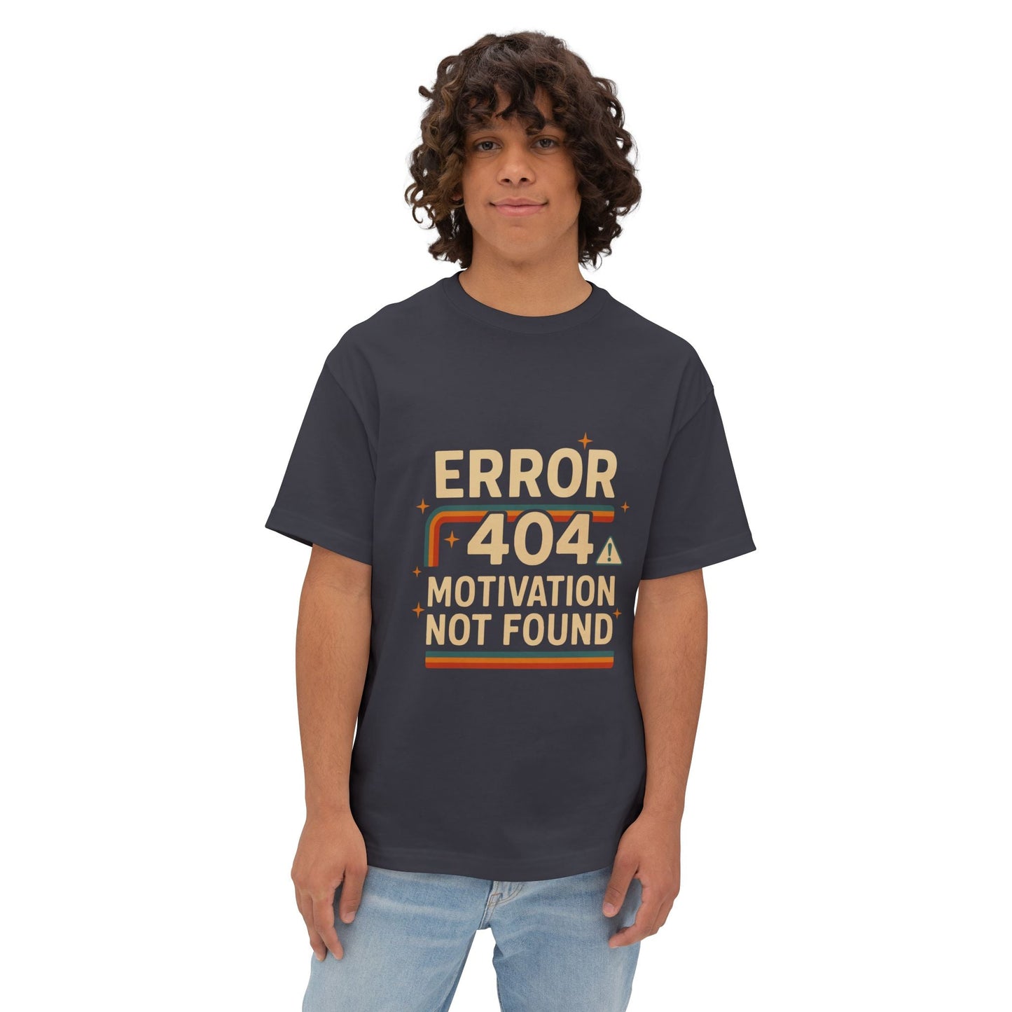 Unisex Oversized Tee – Snazzy Error 404 Edition Printify