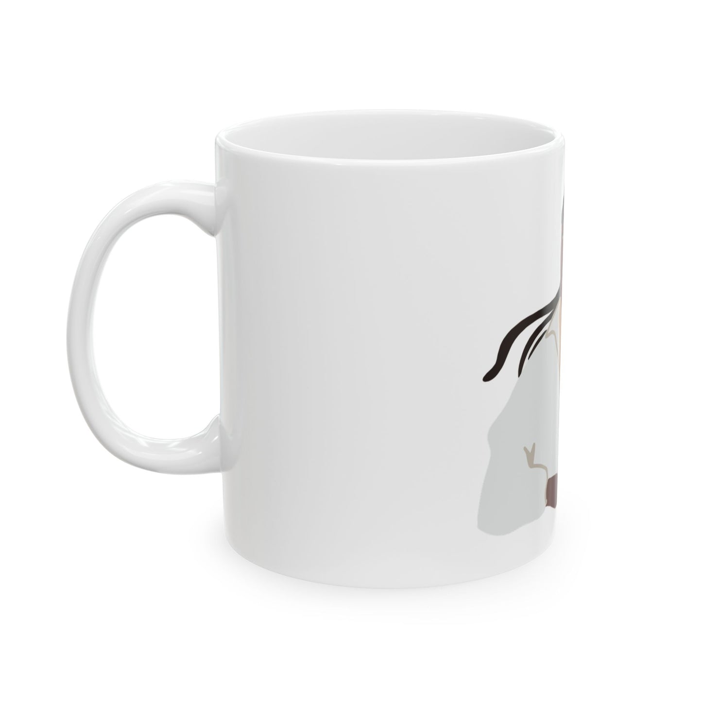 Vector Portrait Ceramic Mug, (11oz, 15oz) - snazzymerch