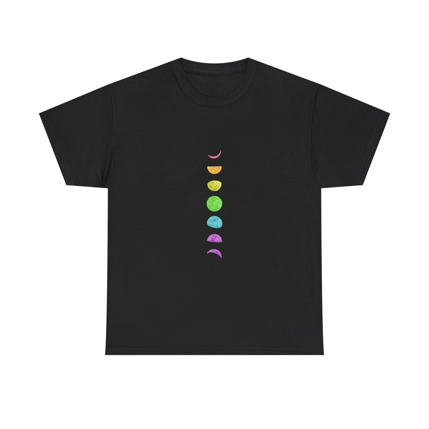 Rainbow Lunar Phases Unisex Cotton Tee Printify
