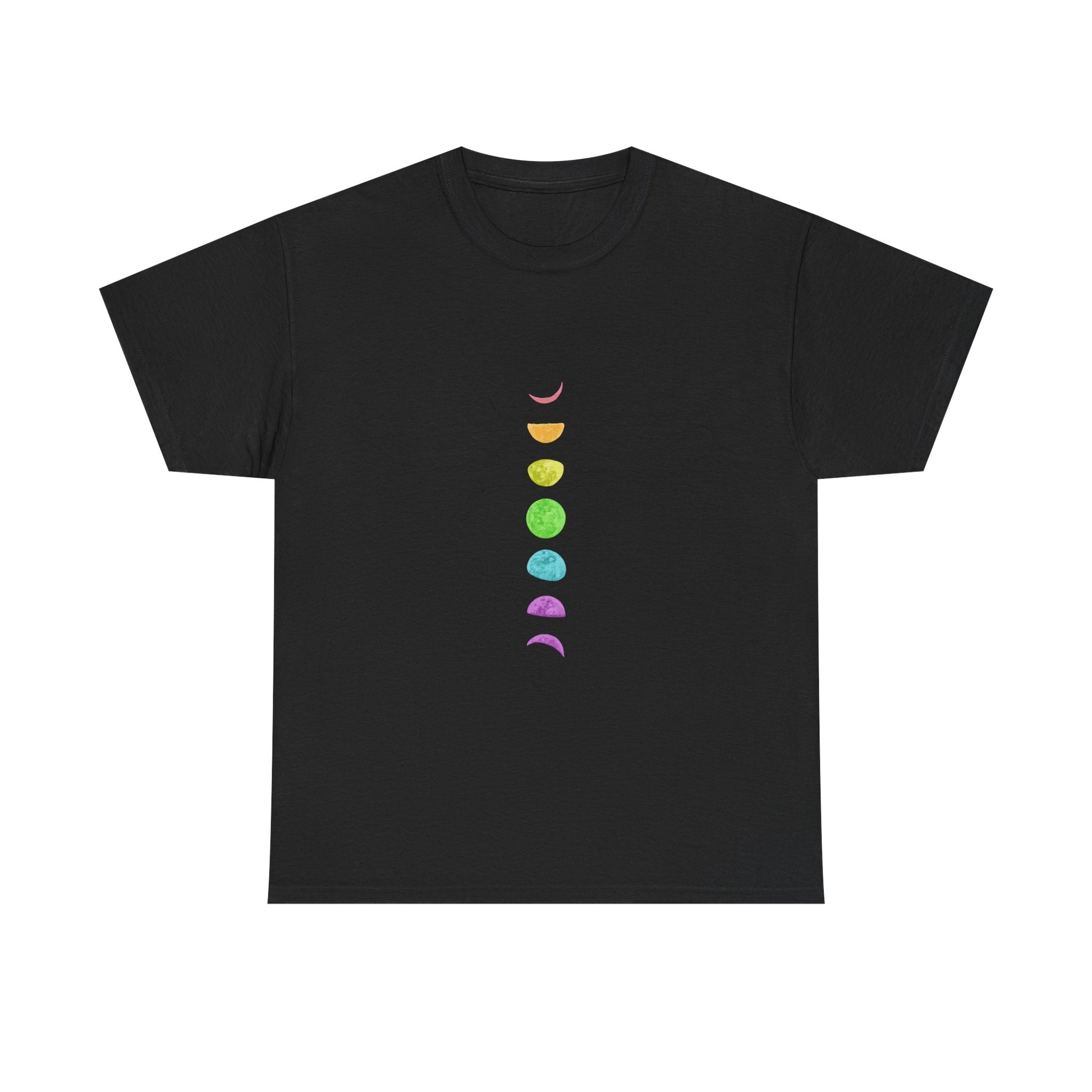 Rainbow Lunar Phases Unisex Cotton Tee Printify