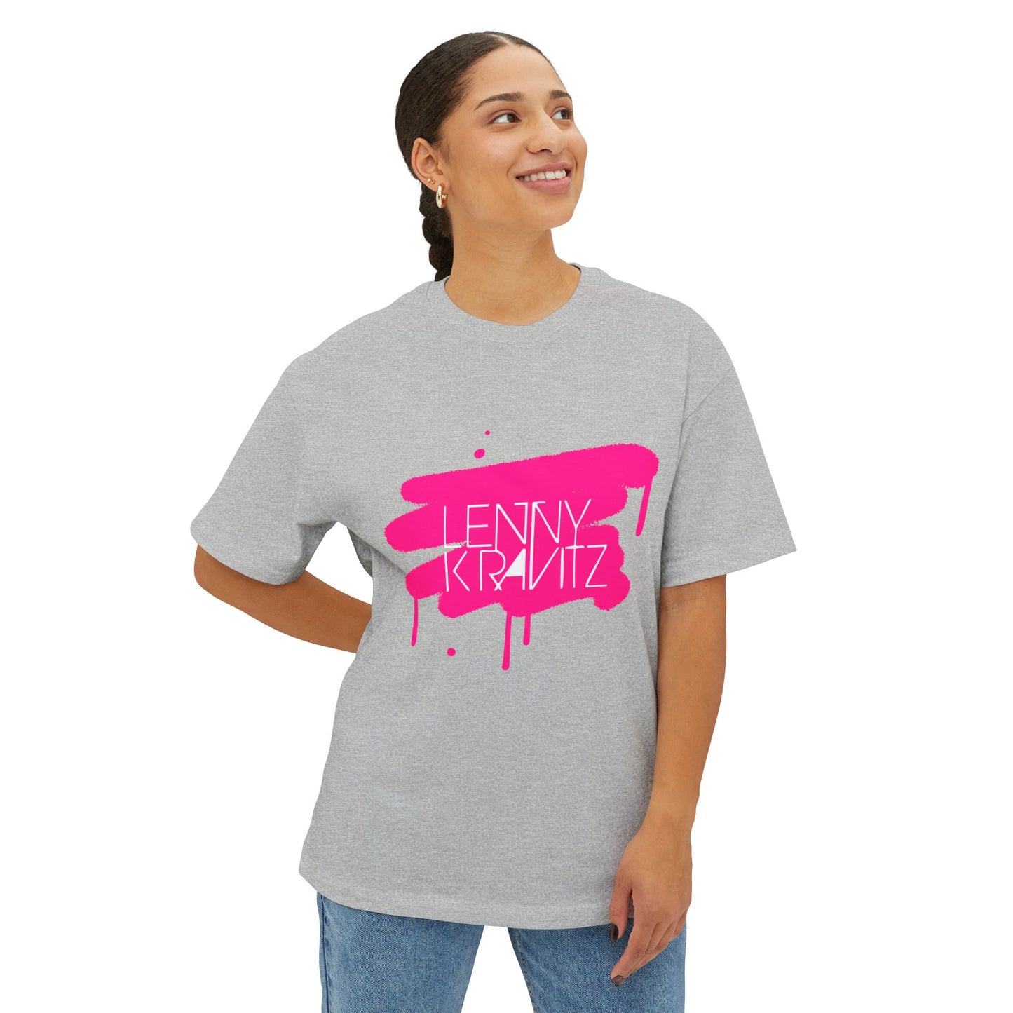 Electric Graffiti Drip Unisex Oversized Boxy tee Printify