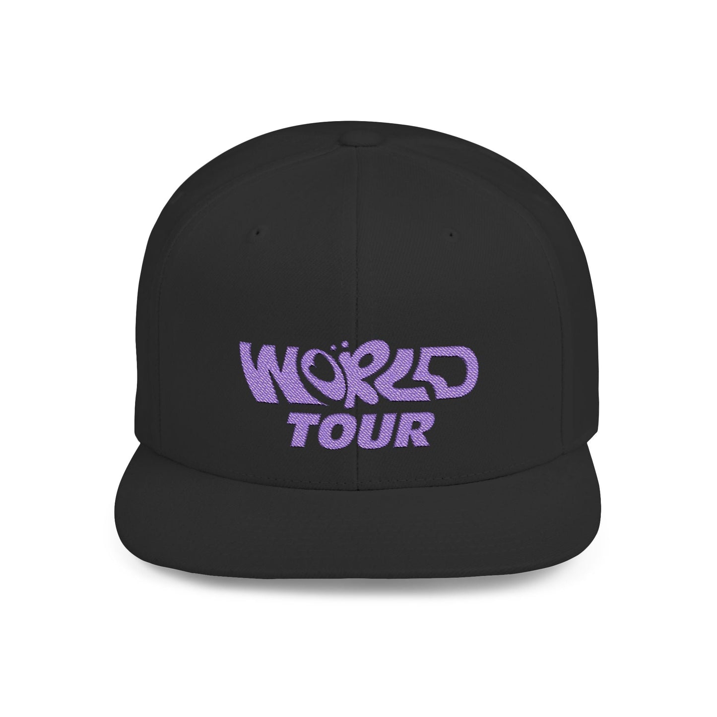 World Tour Bubble Letter- Flat Bill Snapback Printify