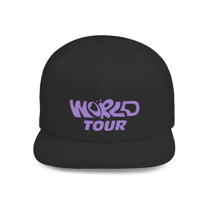 World Tour Bubble Letter- Flat Bill Snapback Printify