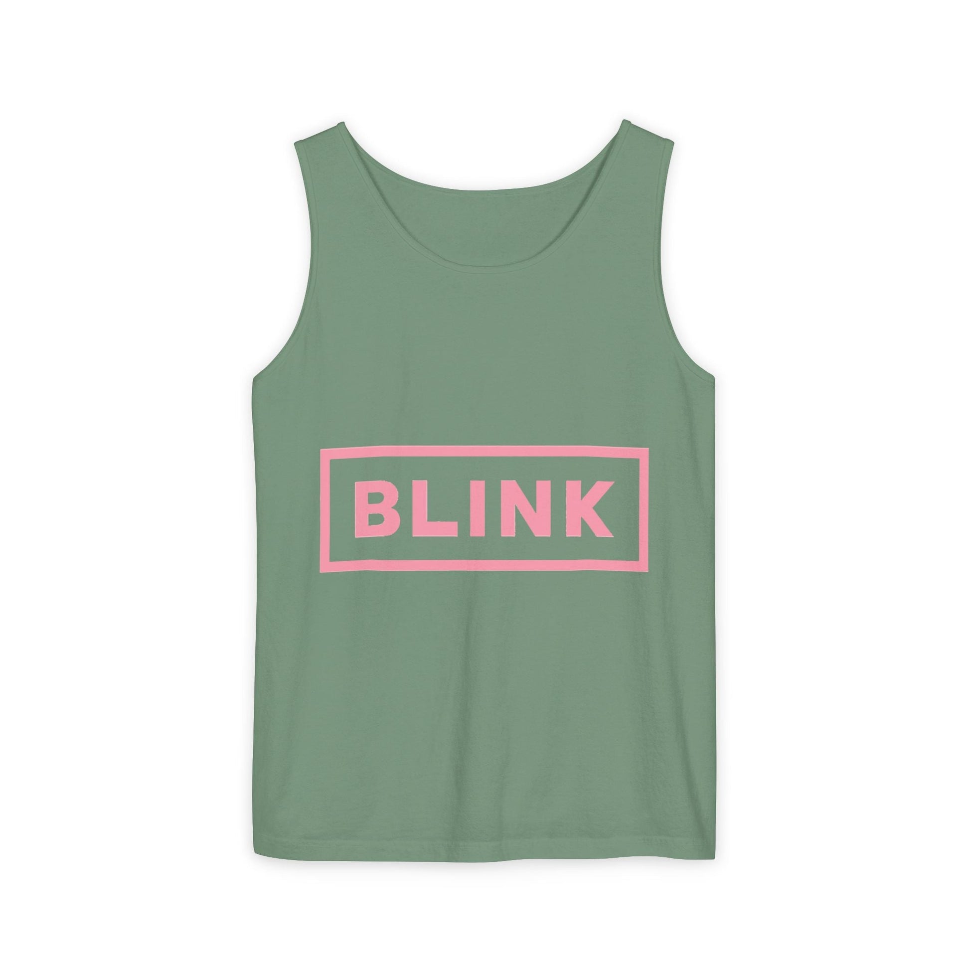 Minimal BLINK Logo – Dyed Tank Top Printify
