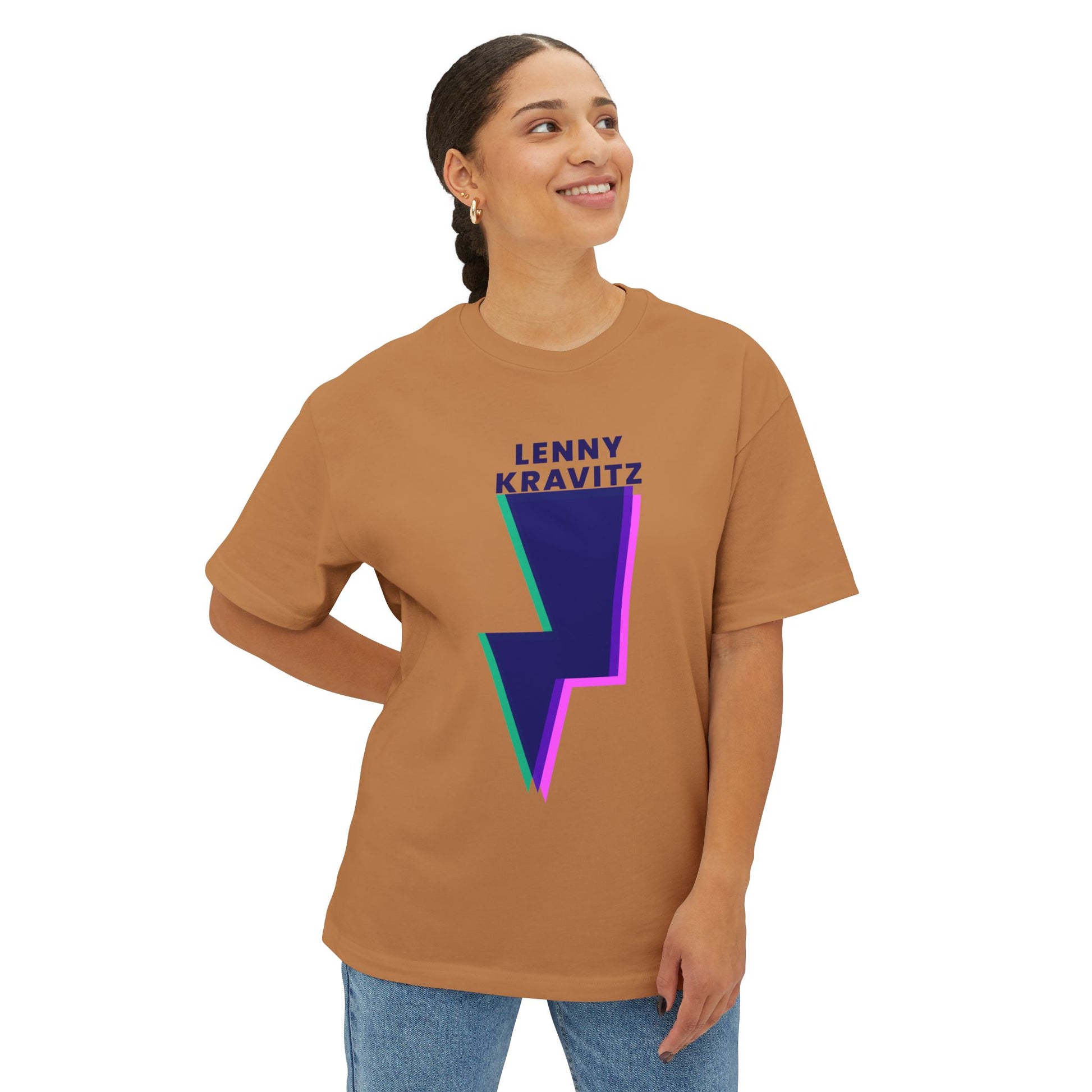 Layered Bolt Vibe Unisex Oversized Boxy tee Printify