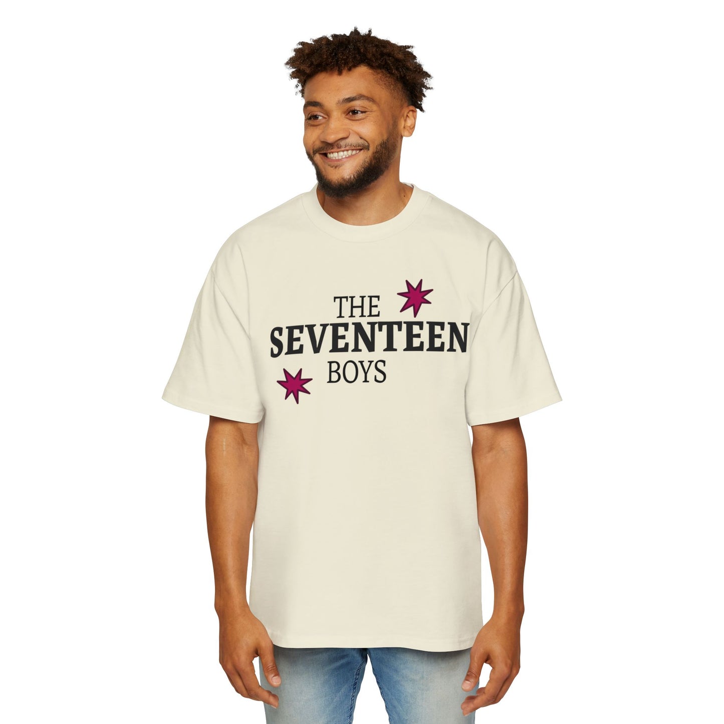 Starburst Seventeen Men's Heavy Oversized Tee - snazzymerch