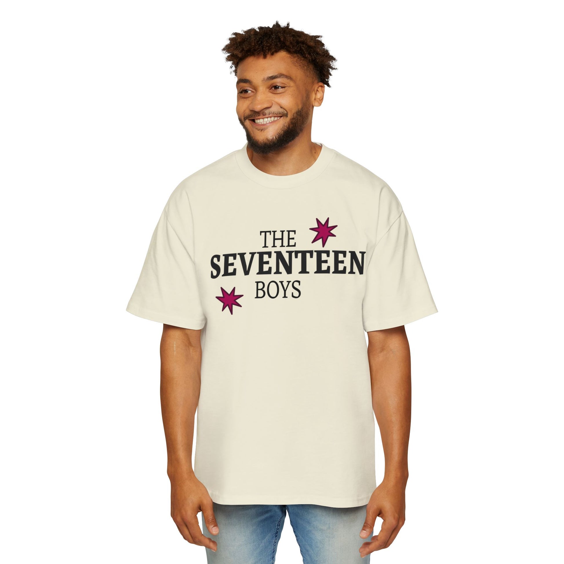 Starburst Seventeen Men's Heavy Oversized Tee - snazzymerch